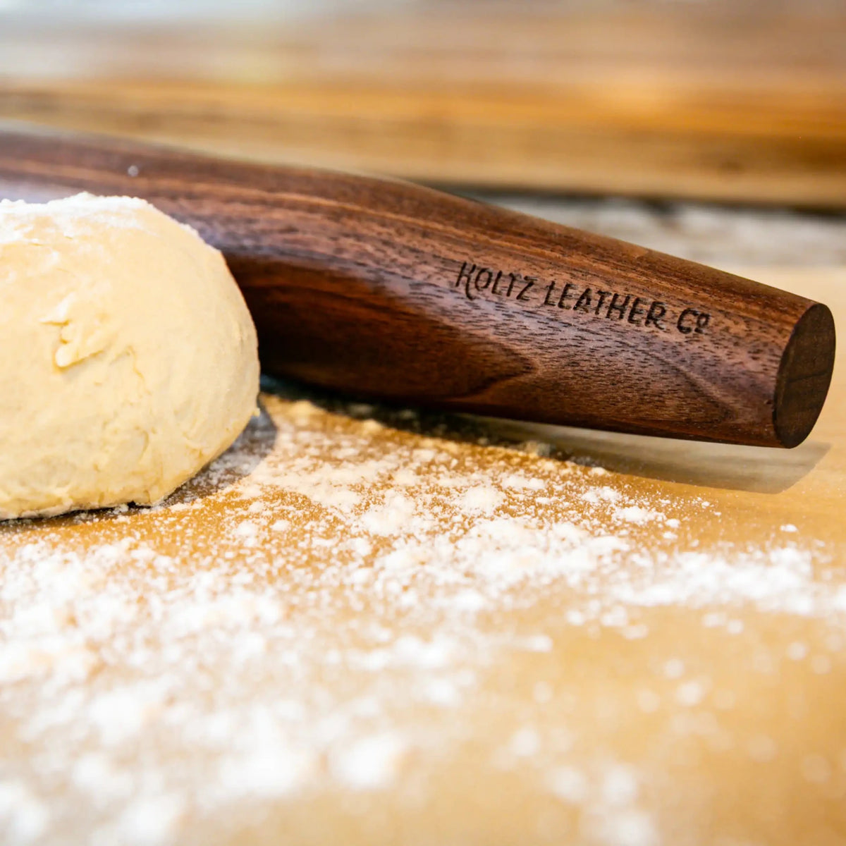 Hand-Turned French Style Wood Rolling Pin - Holtz Leather