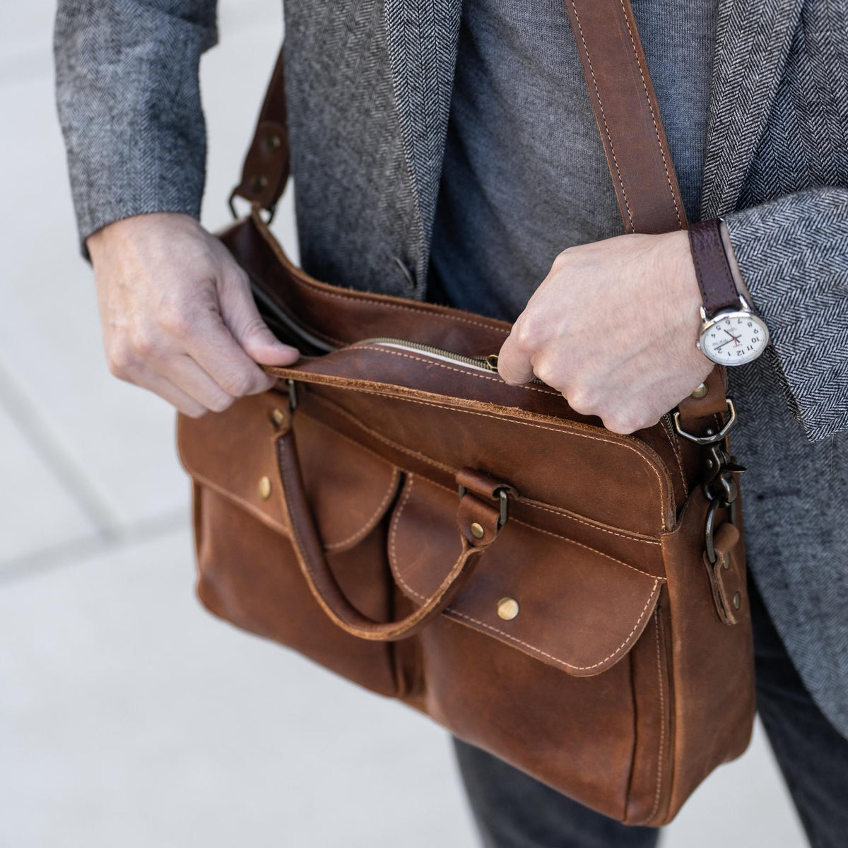 No. 102 Entrepreneur Women's Fine Leather Briefcase & Professional Laptop Bag - Holtz Leather