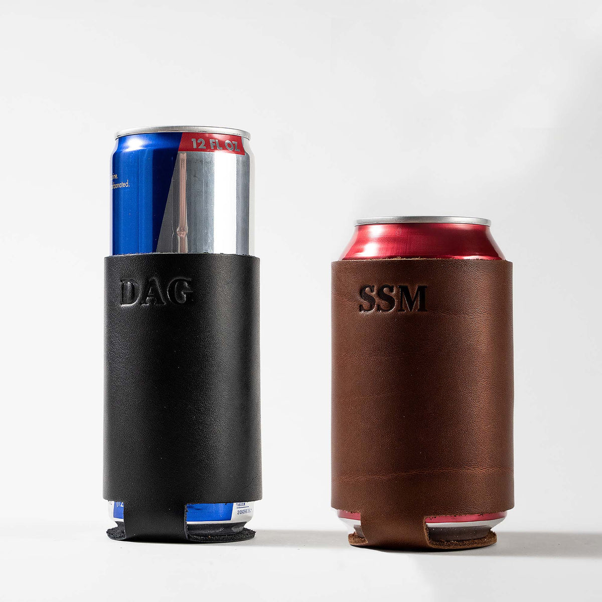 The Blitz Can Coozie - Full-Grain Leather - Holtz Leather