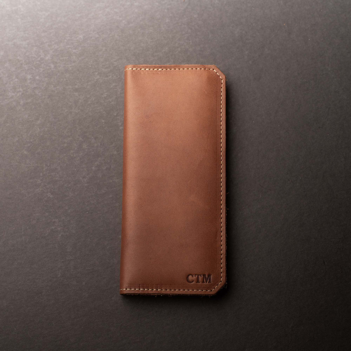 The Maverick Personalized Leather Coat Pocket Long Trucker Bifold Wallet - Holtz Leather