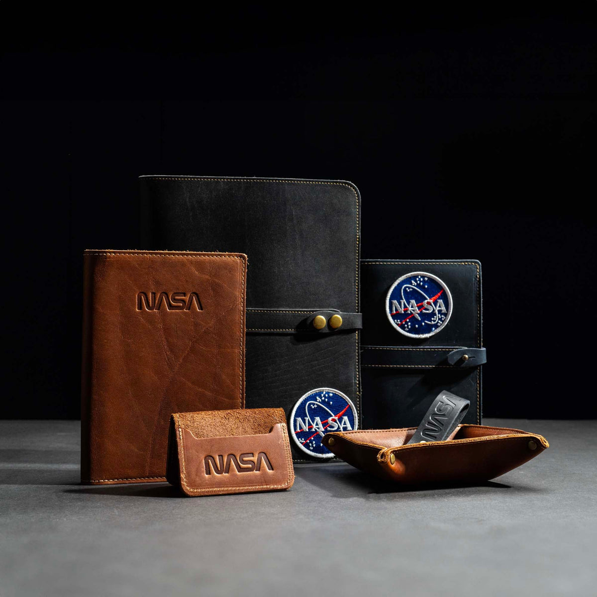 The Nasa Scholar - Personalized Leather Journal Cover - Holtz Leather