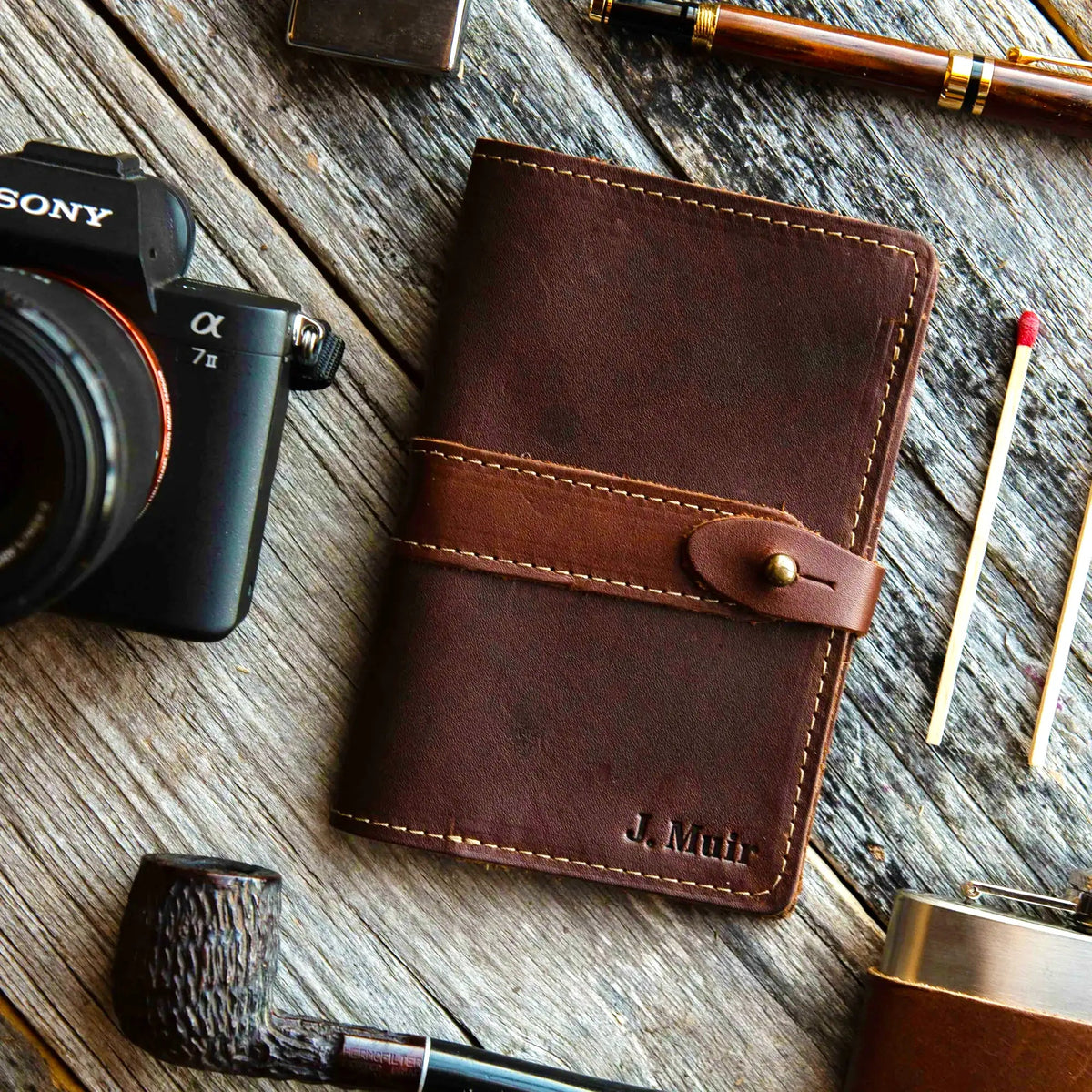 The Surveyor Fine Leather Pocket Journal Cover for Field Notes - Holtz Leather