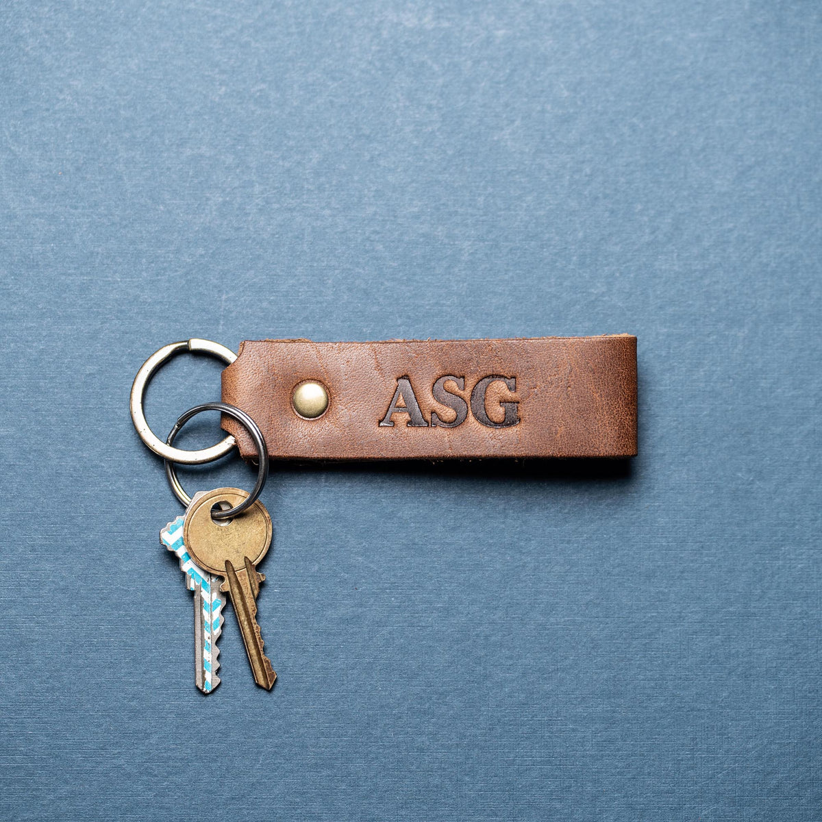 The Tucker Fine Leather Keychain Key ring - Holtz Leather