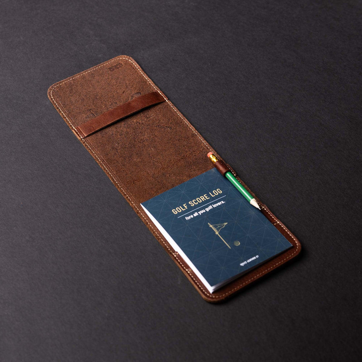 Your Logo + Our Leather - Fine Leather Golf Scorecard Holder and Logbook - Custom Logo and Corporate Gifting - Holtz Leather