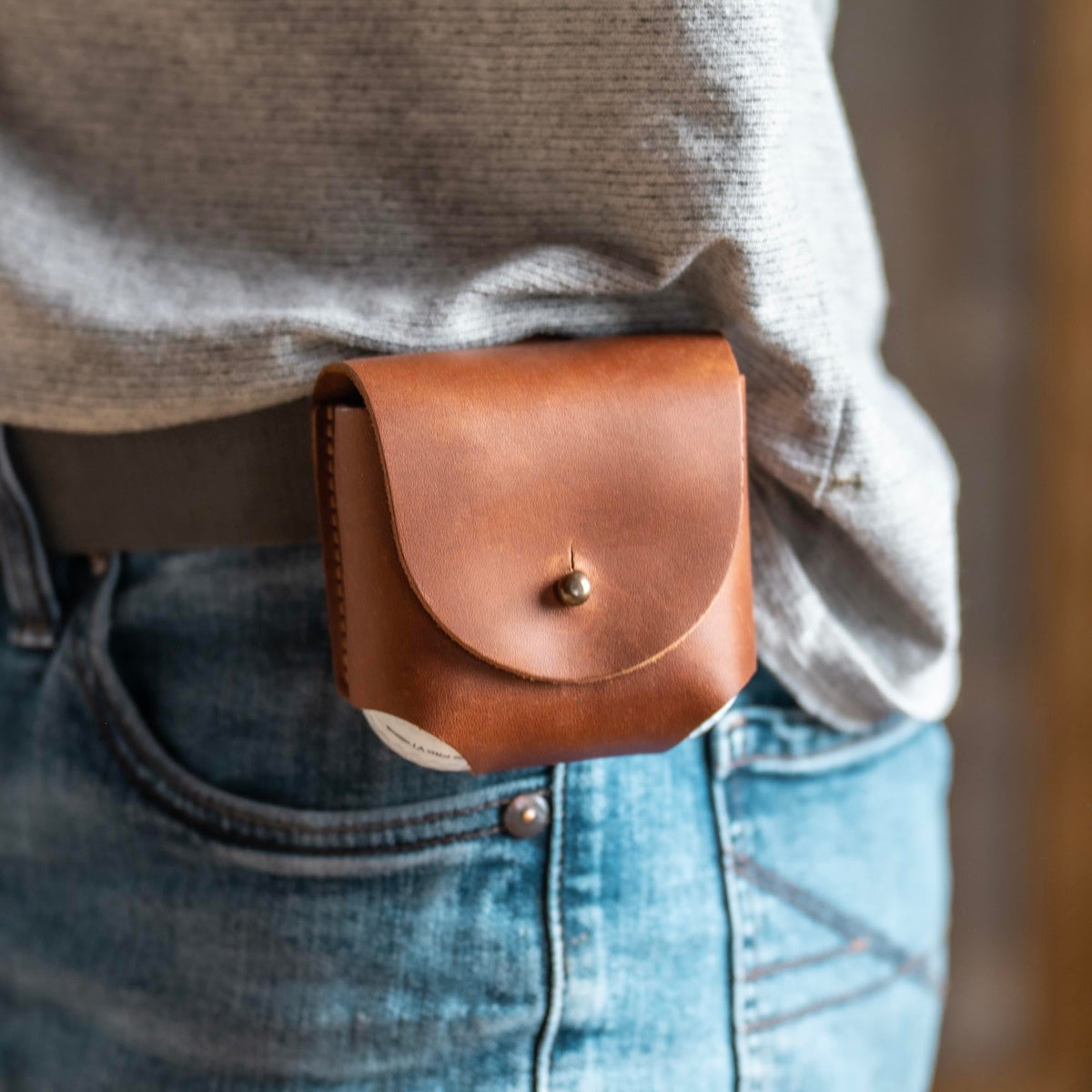 Your Logo + Our Leather - Personalized Fine Leather Golf Ball Holster - Custom Logo and Corporate Gifting - Holtz Leather
