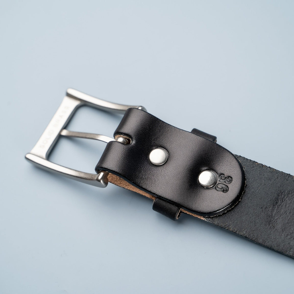 Personalized Bridle Leather Men's Casual Belt – Square Nickel or Brass Buckle - Holtz Leather