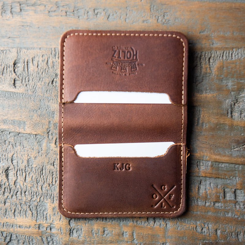 The Golf Gates Personalized Fine Leather Bifold Money Clip Wallet - Holtz Leather