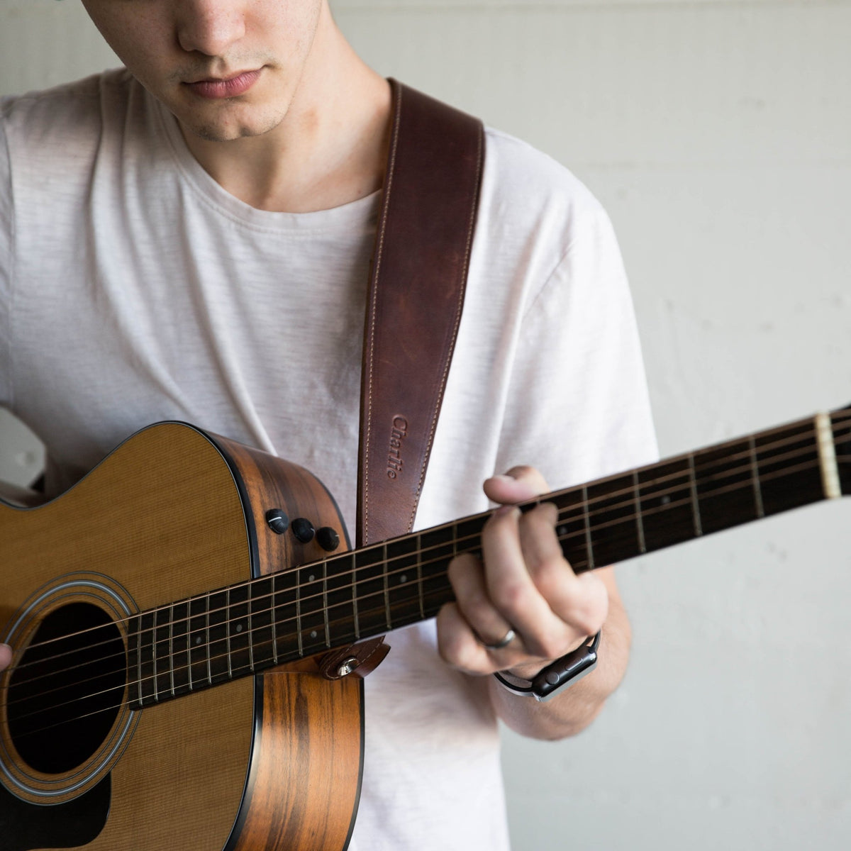 The Legend ~ Personalized Fine Leather Guitar Strap - Holtz Leather