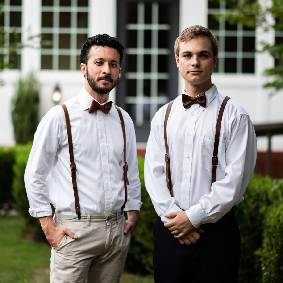 The Mr. Baker Fine Leather Bow Tie Bowtie - Holtz Leather
