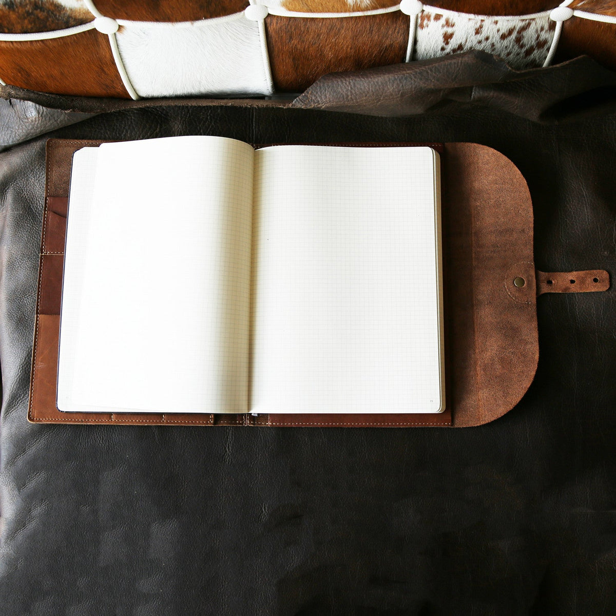 THE OFFICIALLY LICENSED MARINE CORPS Artisan Personalized Fine Leather A4 Moleskine Journal, Diary, Hard Cover Notebook - Holtz Leather
