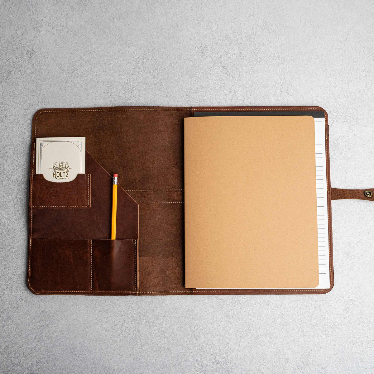 The Officially Licensed Marine Corps Vanderbilt 2.0 Fine Leather Portfolio Padfolio - Holtz Leather