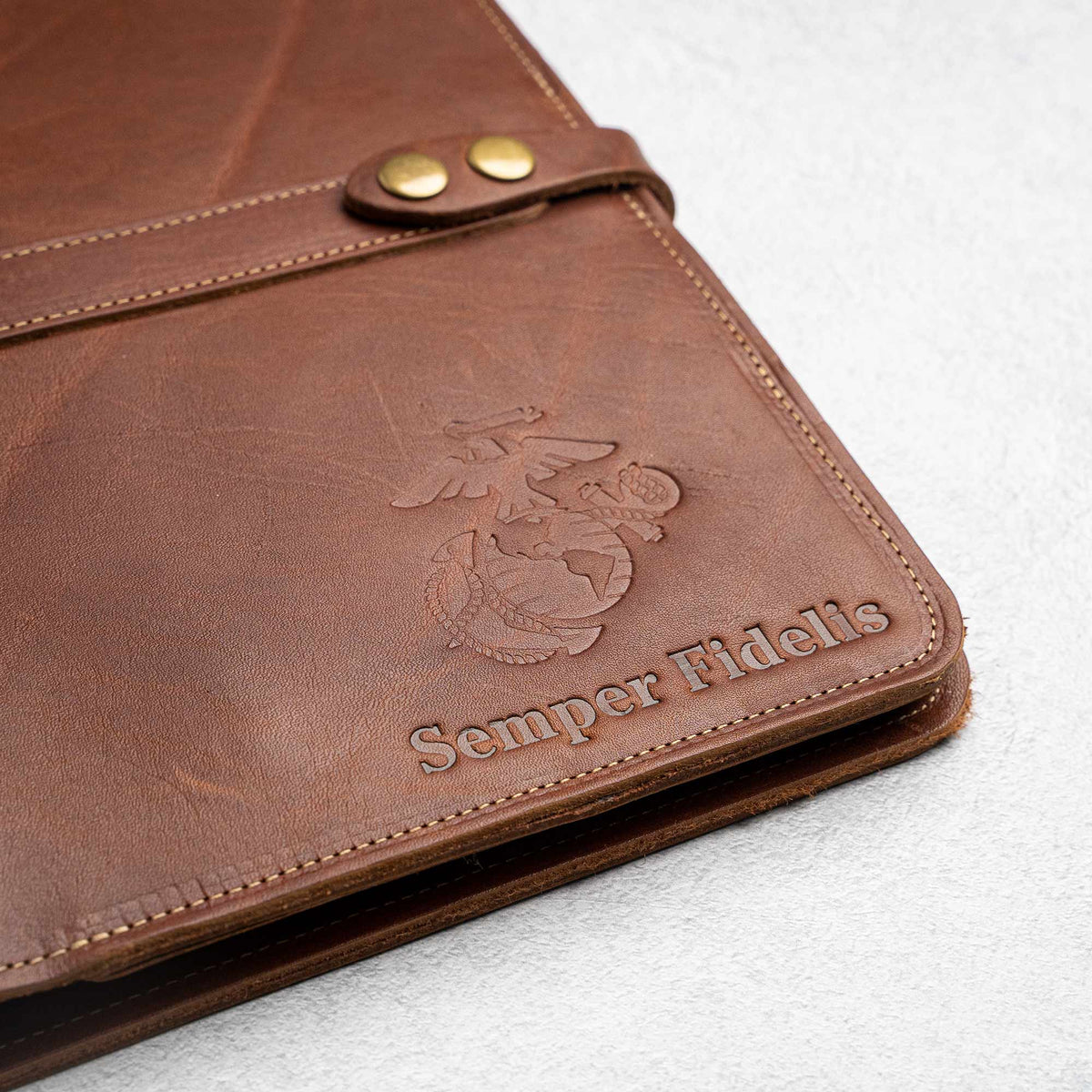 The Officially Licensed Marine Corps Vanderbilt 2.0 Fine Leather Portfolio Padfolio - Holtz Leather
