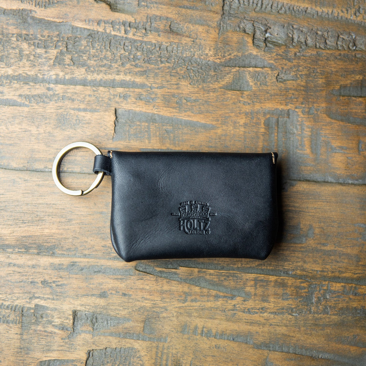 The Rosie Personalized Fine Leather Scallop Keychain Wallet - Holtz Leather