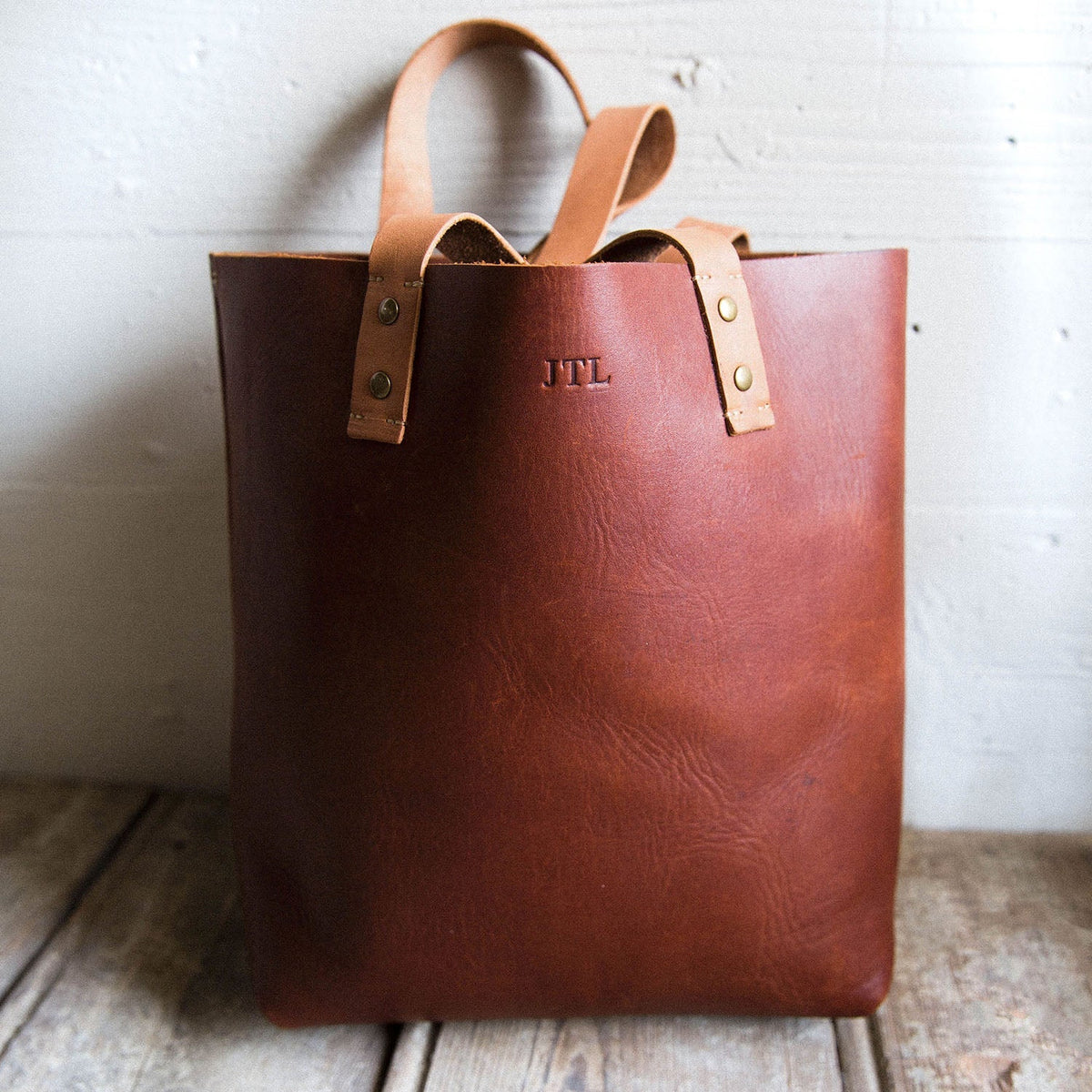 Your Logo + Our Leather - The Ashley Tote Fine Leather Handbag Purse Bag - Custom Logo and Corporate Gifting - Holtz Leather