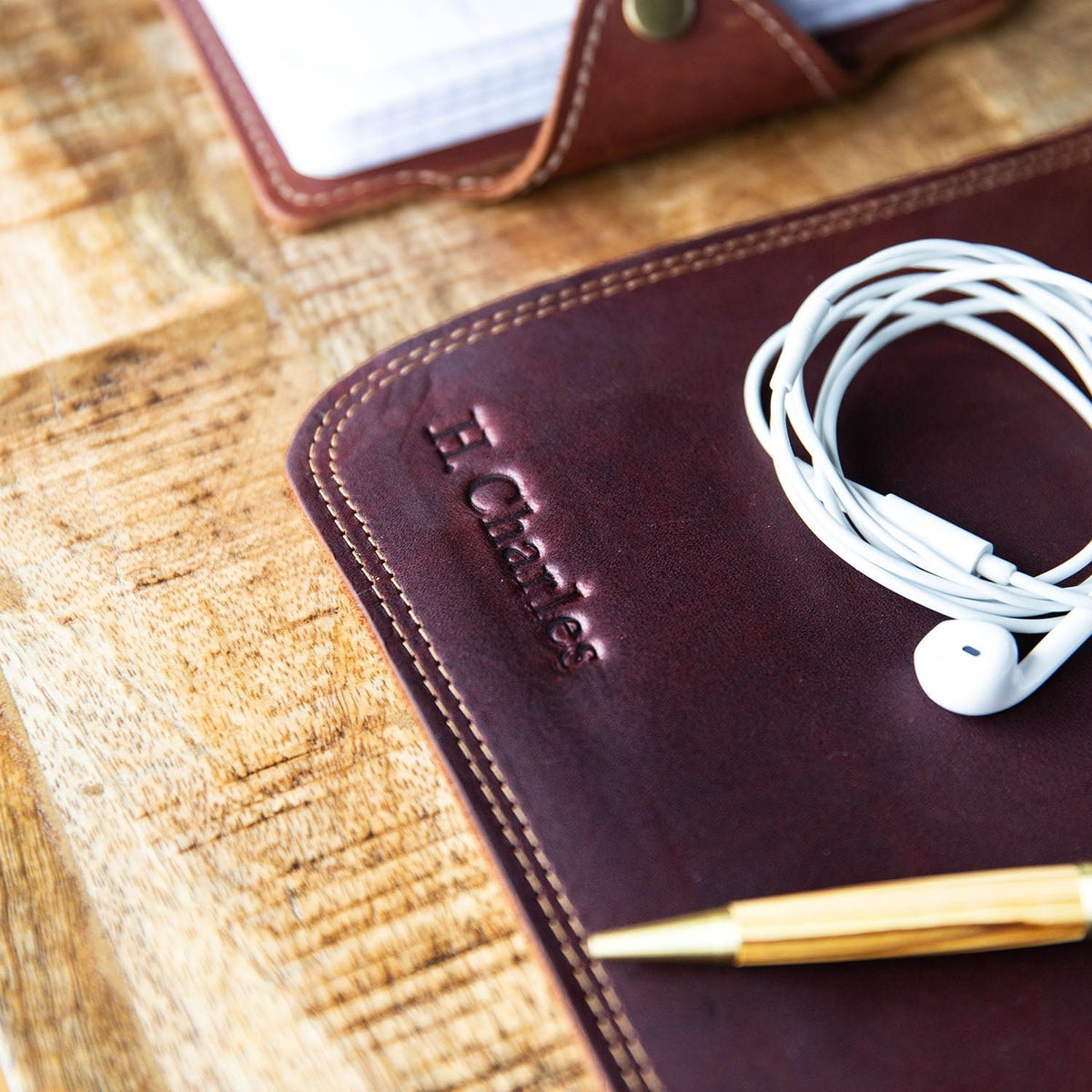 Your Logo + Our Leather - The Executive Personalized Desk Mat Desk Pad Plotter - Custom Logo and Corporate Gifting - Holtz Leather