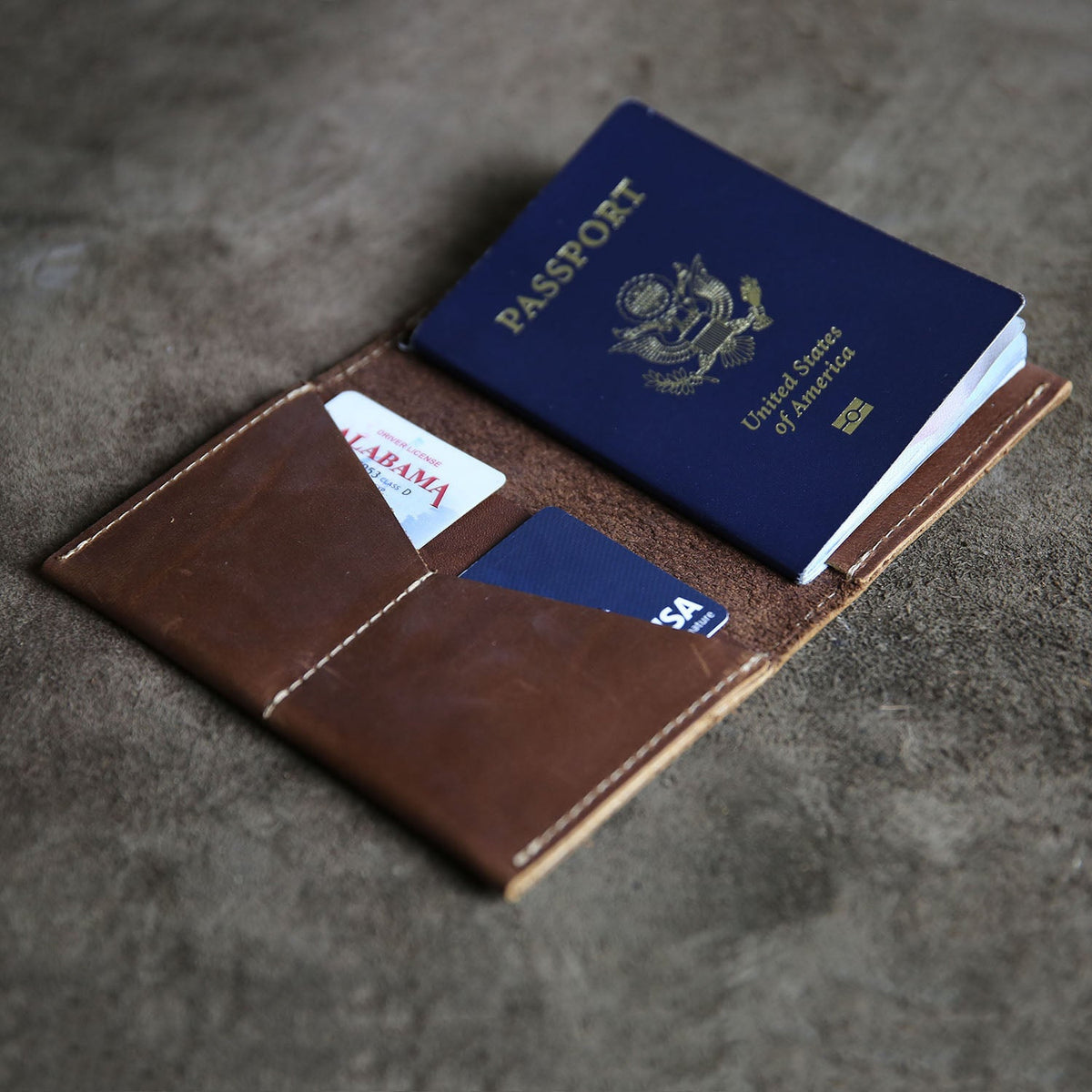 Your Logo + Our Leather - The Pioneer Fine Leather Passport Wallet Passport Cover - Custom Logo and Corporate Gifting - Holtz Leather