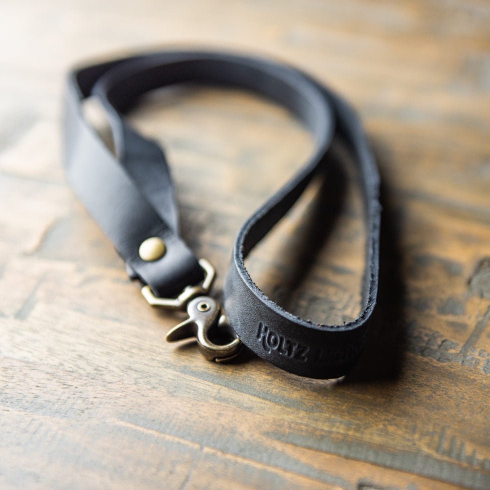 Your Logo + Our Leather - The Producer – Personalized Fine Leather Lanyard with Swivel Clip - Custom Logo and Corporate Gifting - Holtz Leather