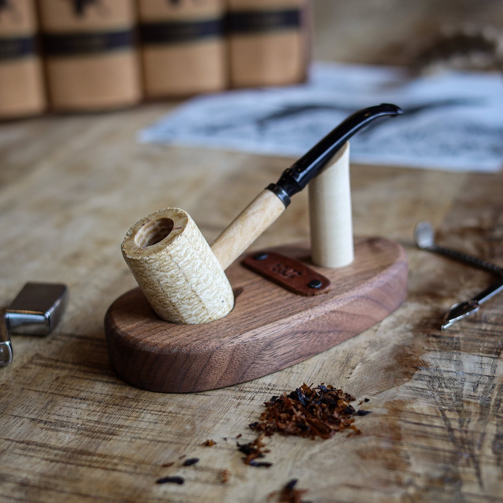 Diplomat 5th Avenue Corn Cob Pipe - Missouri Meerschaum - Holtz Leather