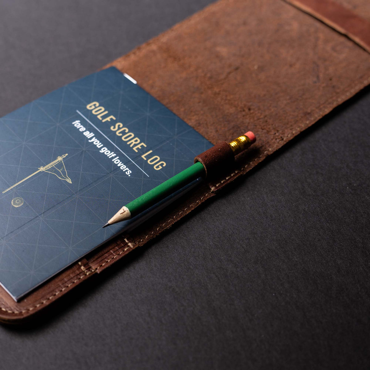 Fine Leather Golf Scorecard Holder Golf Logbook - Holtz Leather