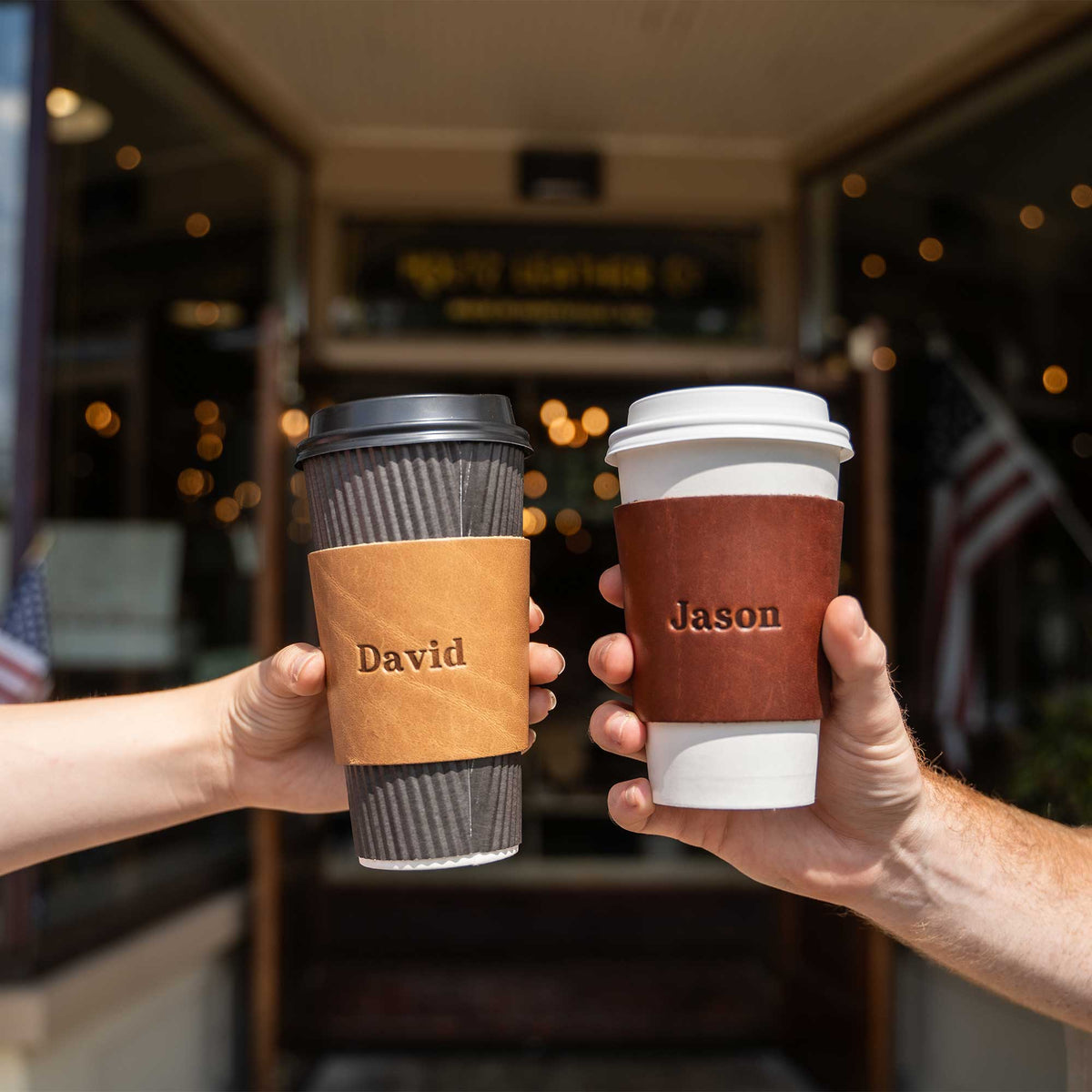 Lumberjack Coffee Cup Sleeve - Holtz Leather