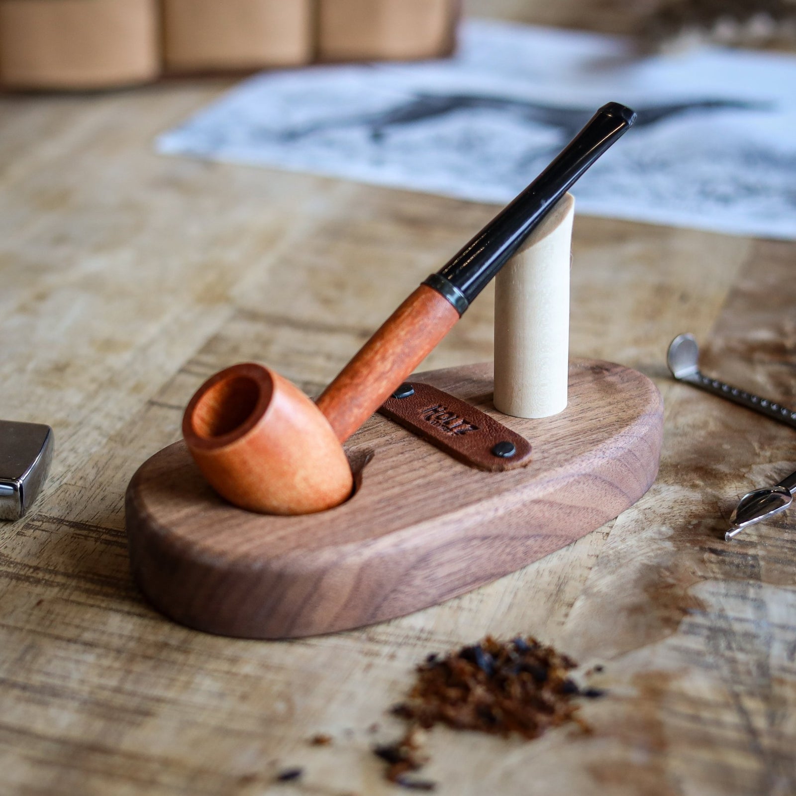 Ozark Mountain Hardwood Pipe - Missouri Meerschaum - Holtz Leather