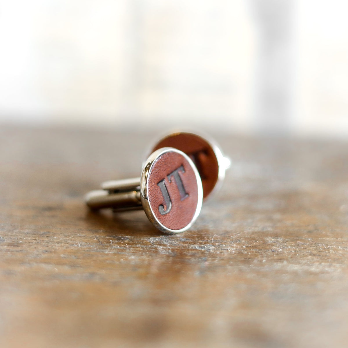 Personalized Fine Leather Cufflinks - Holtz Leather