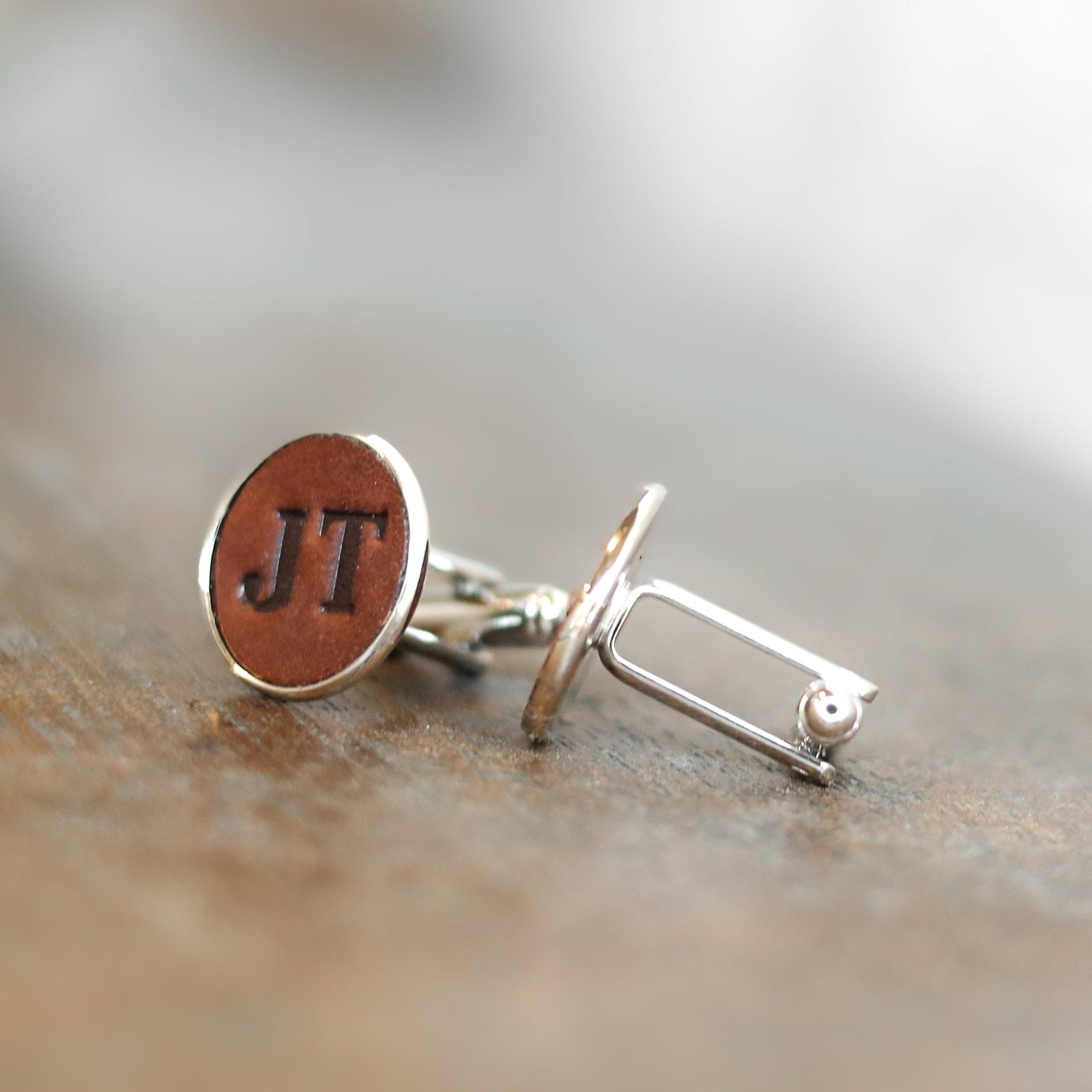 Personalized Fine Leather Cufflinks - Holtz Leather