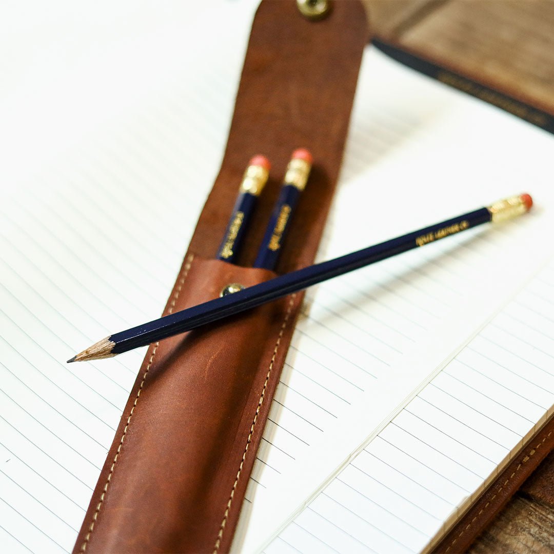 Personalized Fine Leather Pencil Sleeve - Holtz Leather