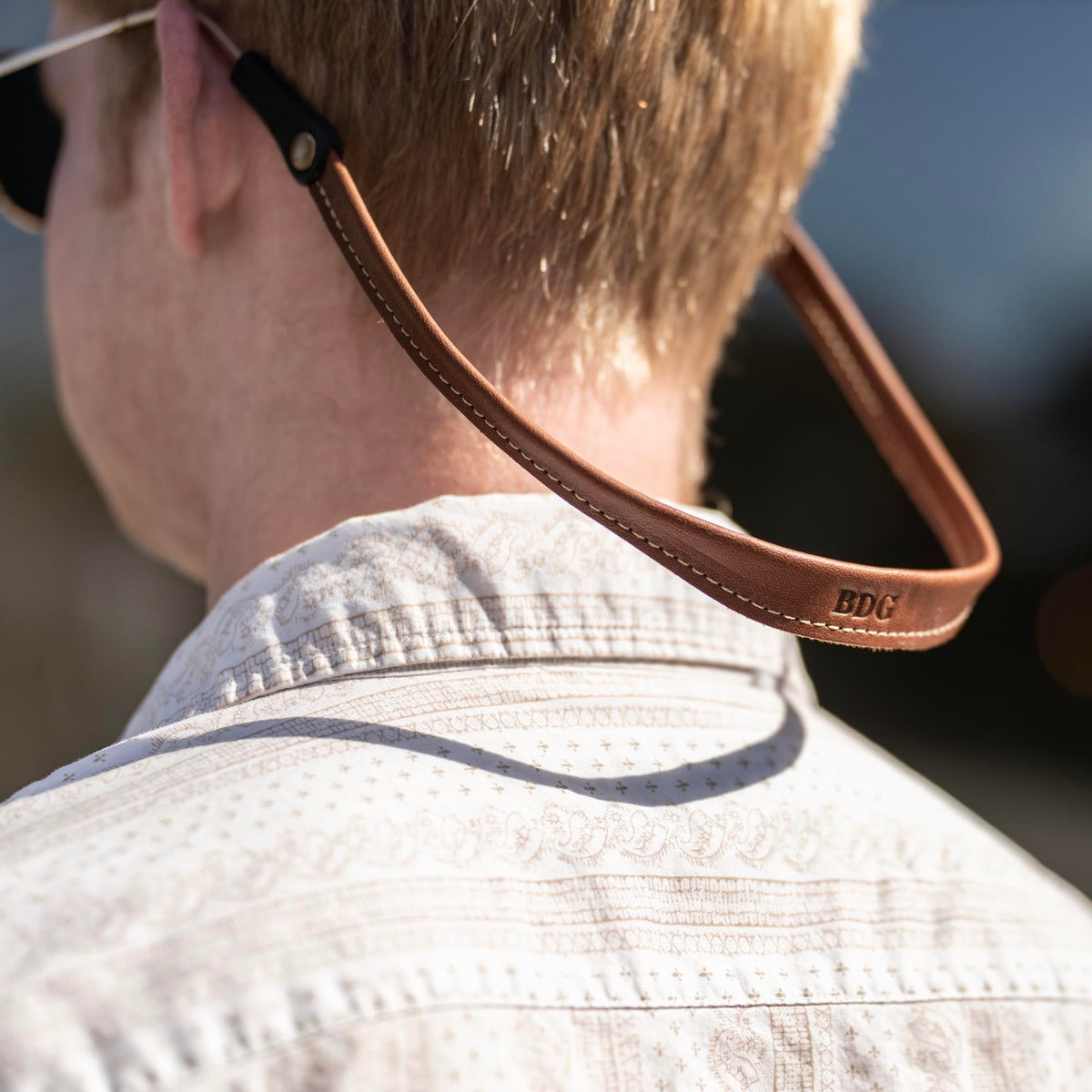 Personalized Fine Leather Sunglass Strap - Holtz Leather