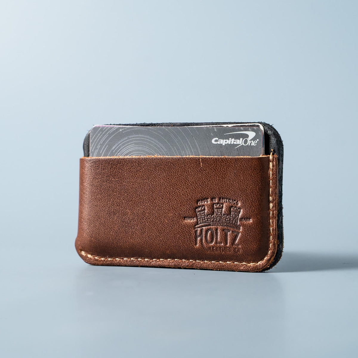 The Charleston Personalized Fine Leather Triple Sleeve Front Pocket Wallet - Holtz Leather