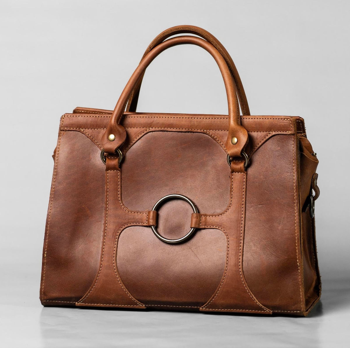 The Ellie Fine Leather Structured Women's Handbag and Crossbody Purse