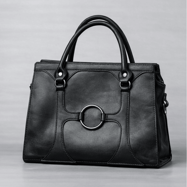 The Ellie Fine Leather Structured Women's Handbag and Crossbody Purse - Holtz Leather