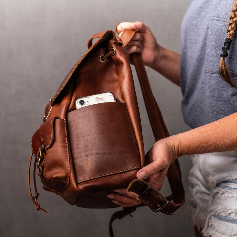 The Emerson Pack Fine Leather Backpack Purse - Holtz Leather