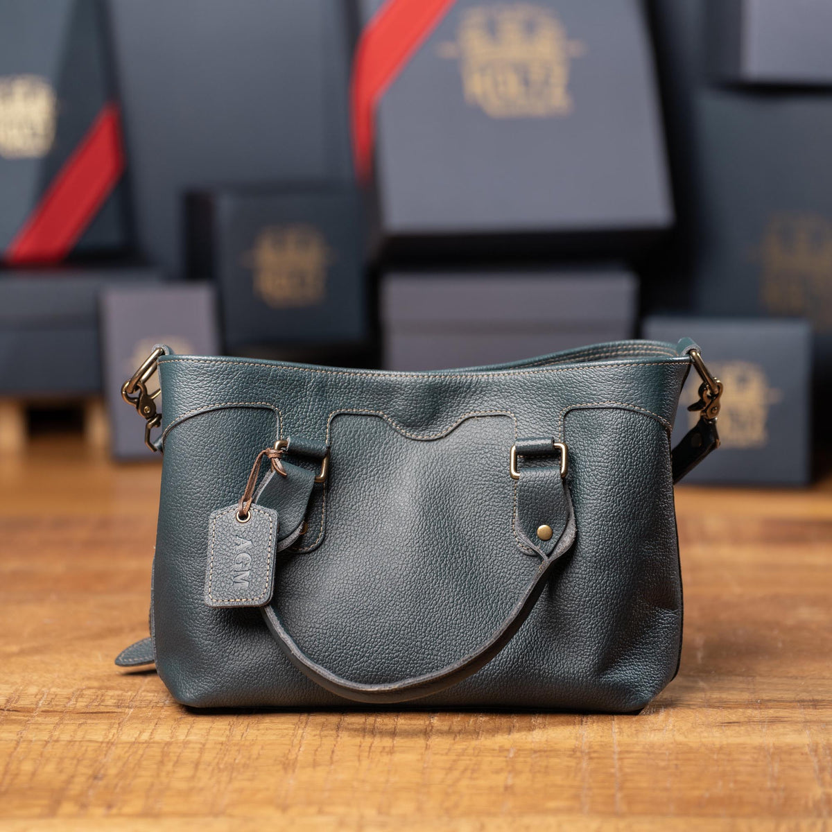 The Florence Fine Leather Structured Tote Crossbody Purse - Holtz Leather
