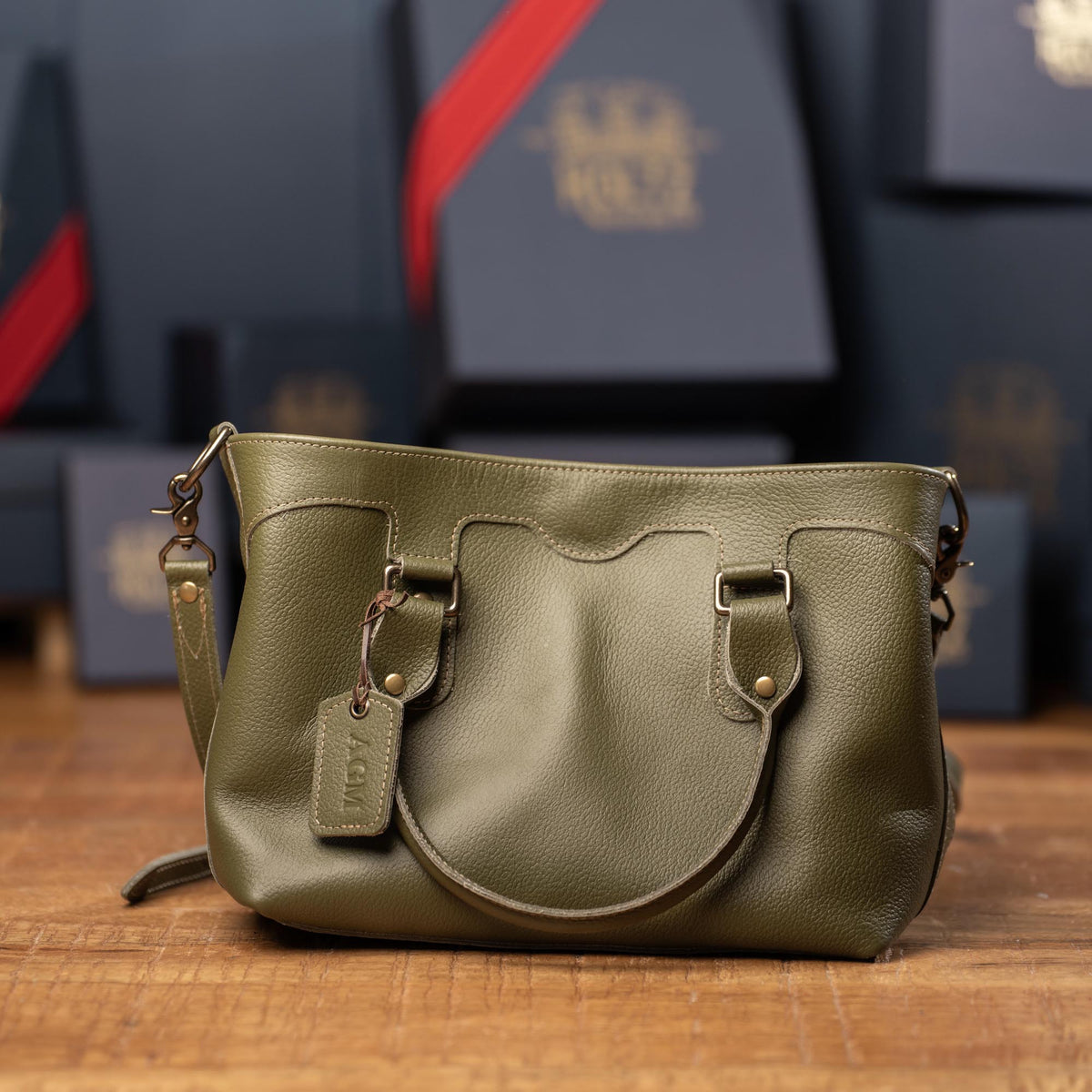 The Florence Fine Leather Structured Tote Crossbody Purse - Holtz Leather