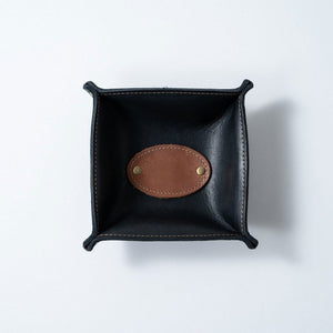 The Golf Monticello Fine Leather Personalized Desk Valet Caddy Tray for Dresser or Office Gift - Holtz Leather