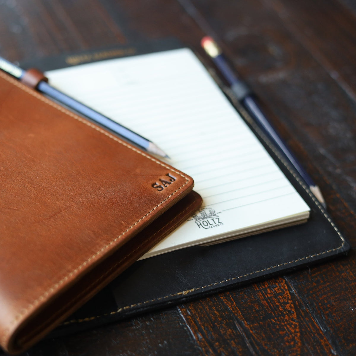 The Ledger Personalized Fine Leather A5 Legal Pad Notebook - Holtz Leather