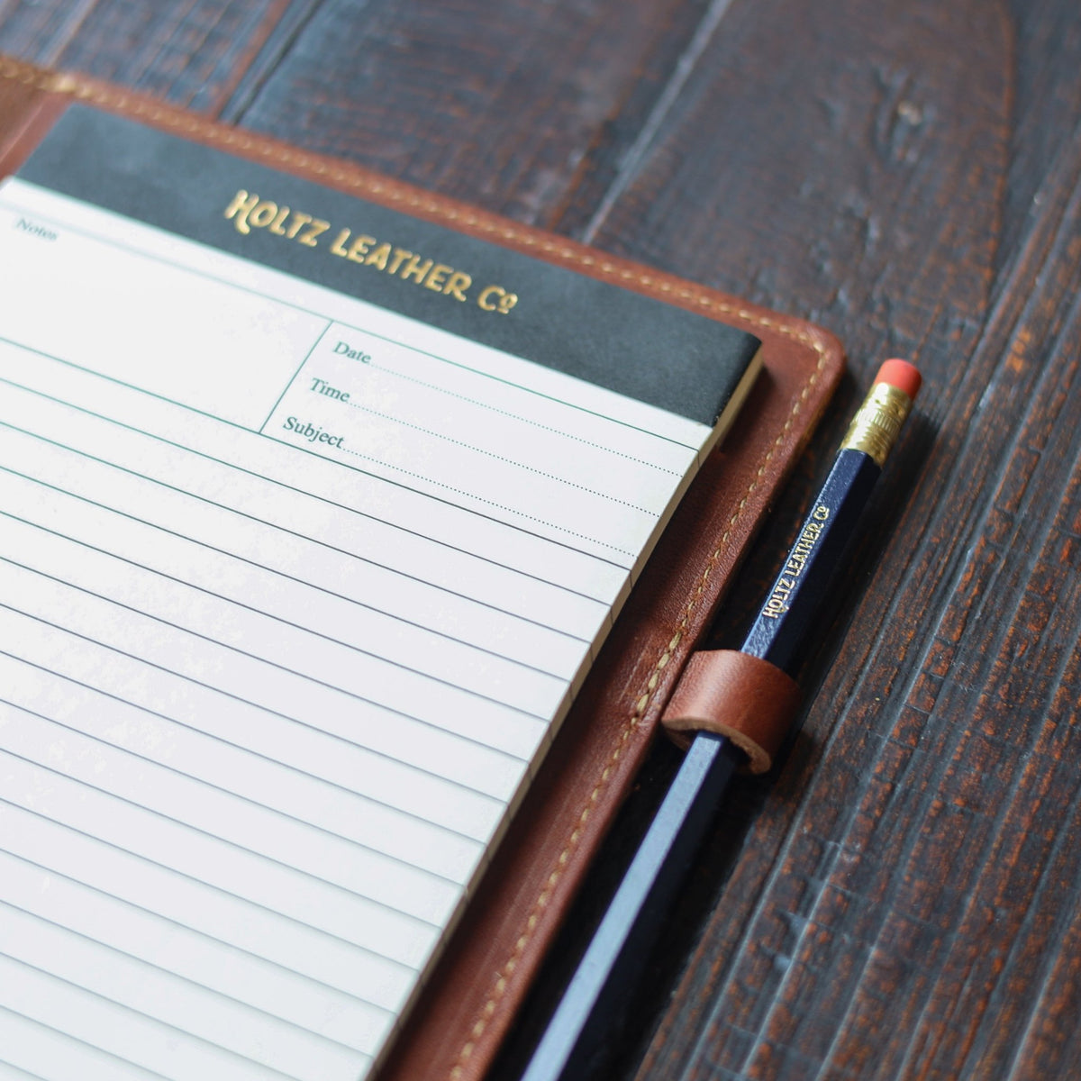 The Ledger Personalized Fine Leather A5 Legal Pad Notebook - Holtz Leather