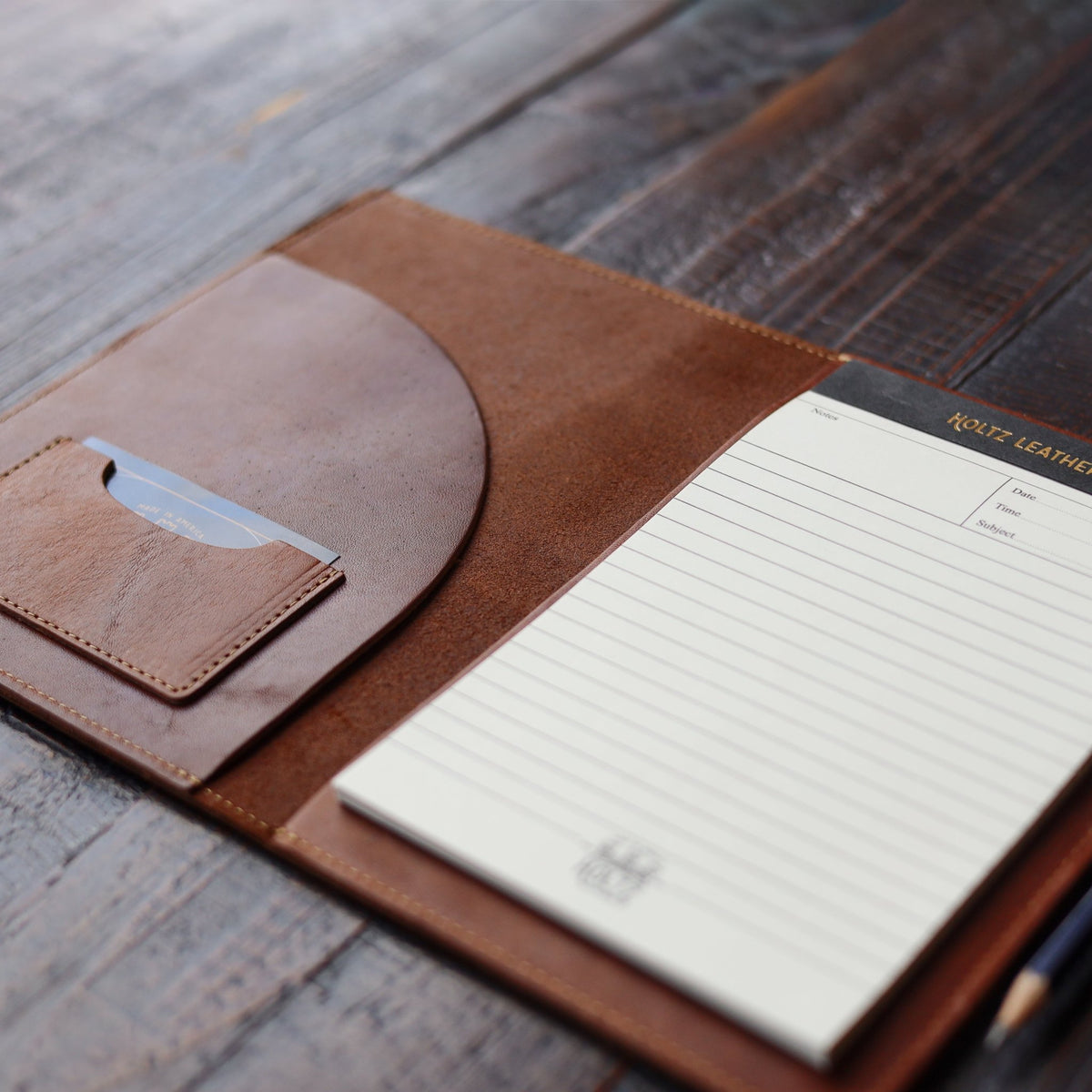 The Ledger Personalized Fine Leather A5 Legal Pad Notebook - Holtz Leather