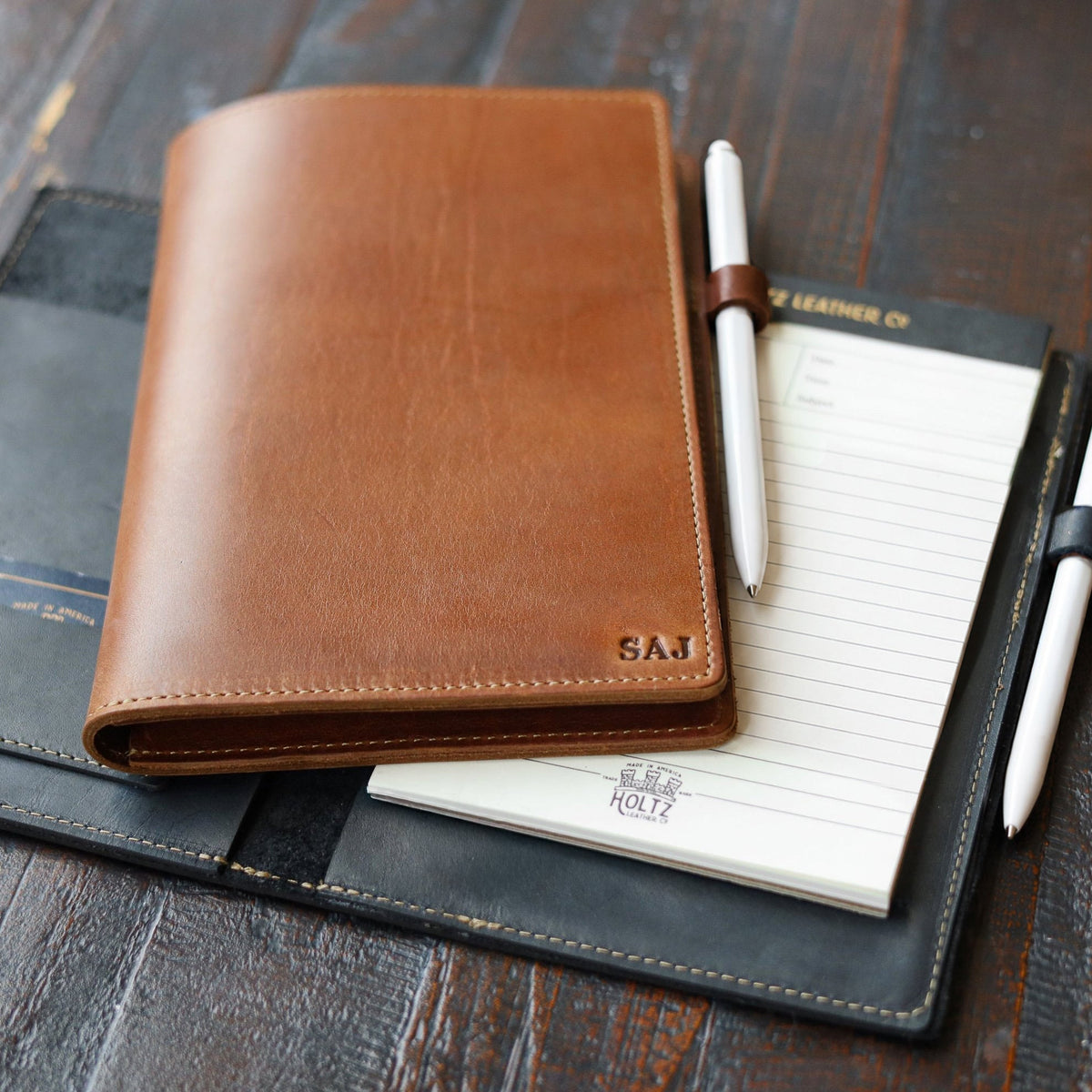 The Ledger Personalized Fine Leather A5 Legal Pad Notebook - Holtz Leather