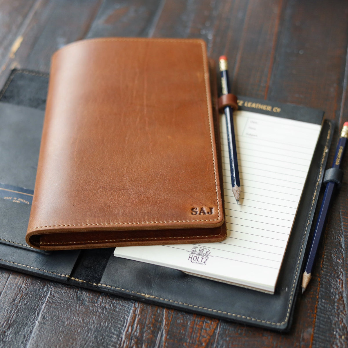 The Ledger Personalized Fine Leather A5 Legal Pad Notebook - Holtz Leather