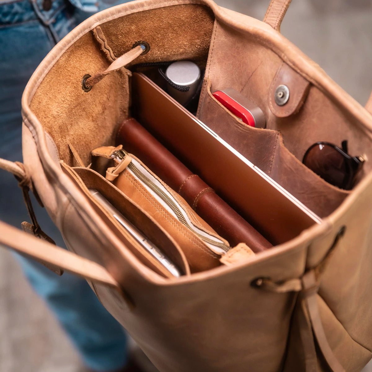 The Maria Fine Leather Tote Bag - Holtz Leather
