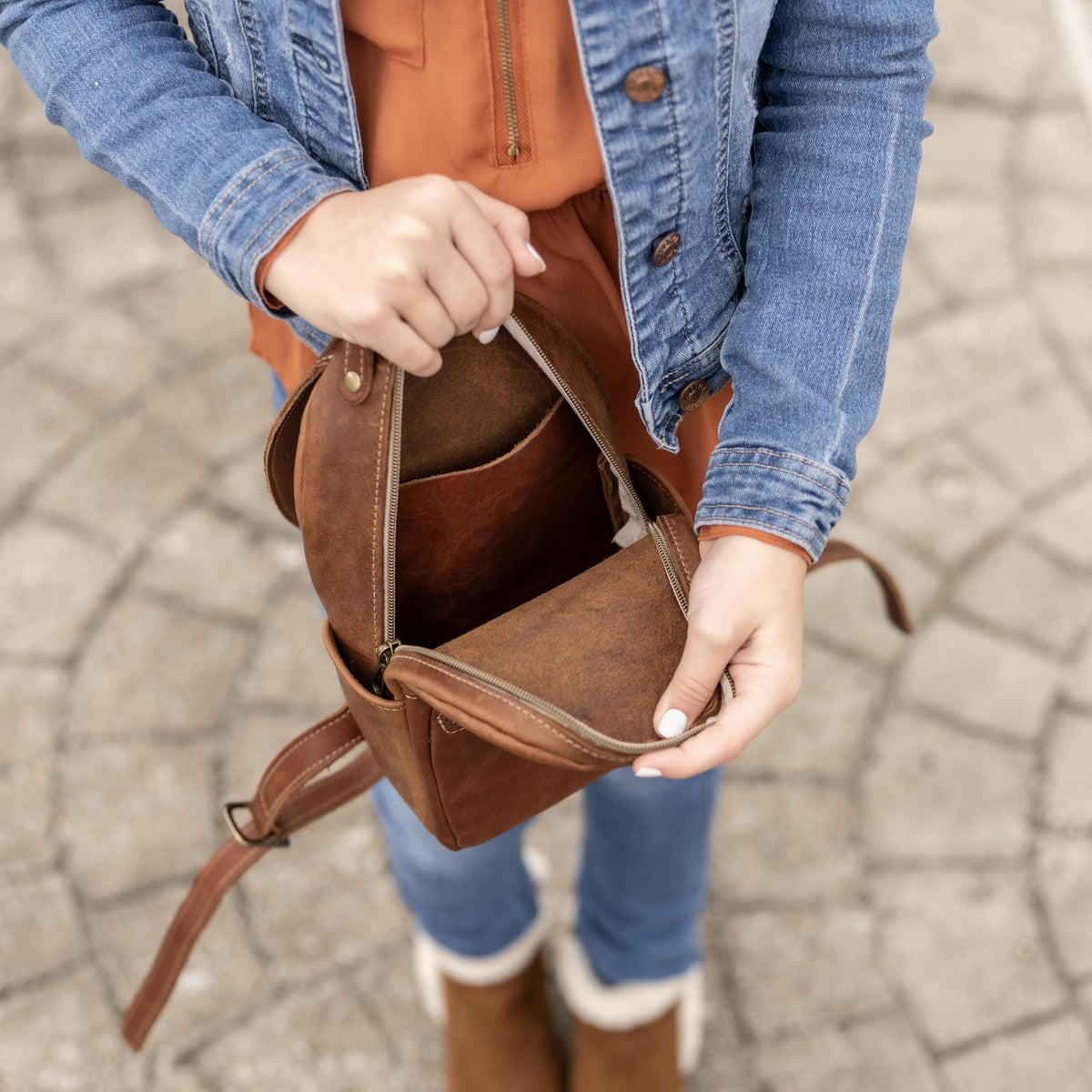The Mini Della Fine Leather Backpack Purse - Holtz Leather