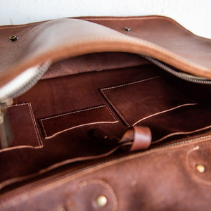 Your Logo + Our Leather - The No. 1860 EXPRESS - Fine Leather Messenger Bag & Briefcase - Custom Logo and Corporate Gifting