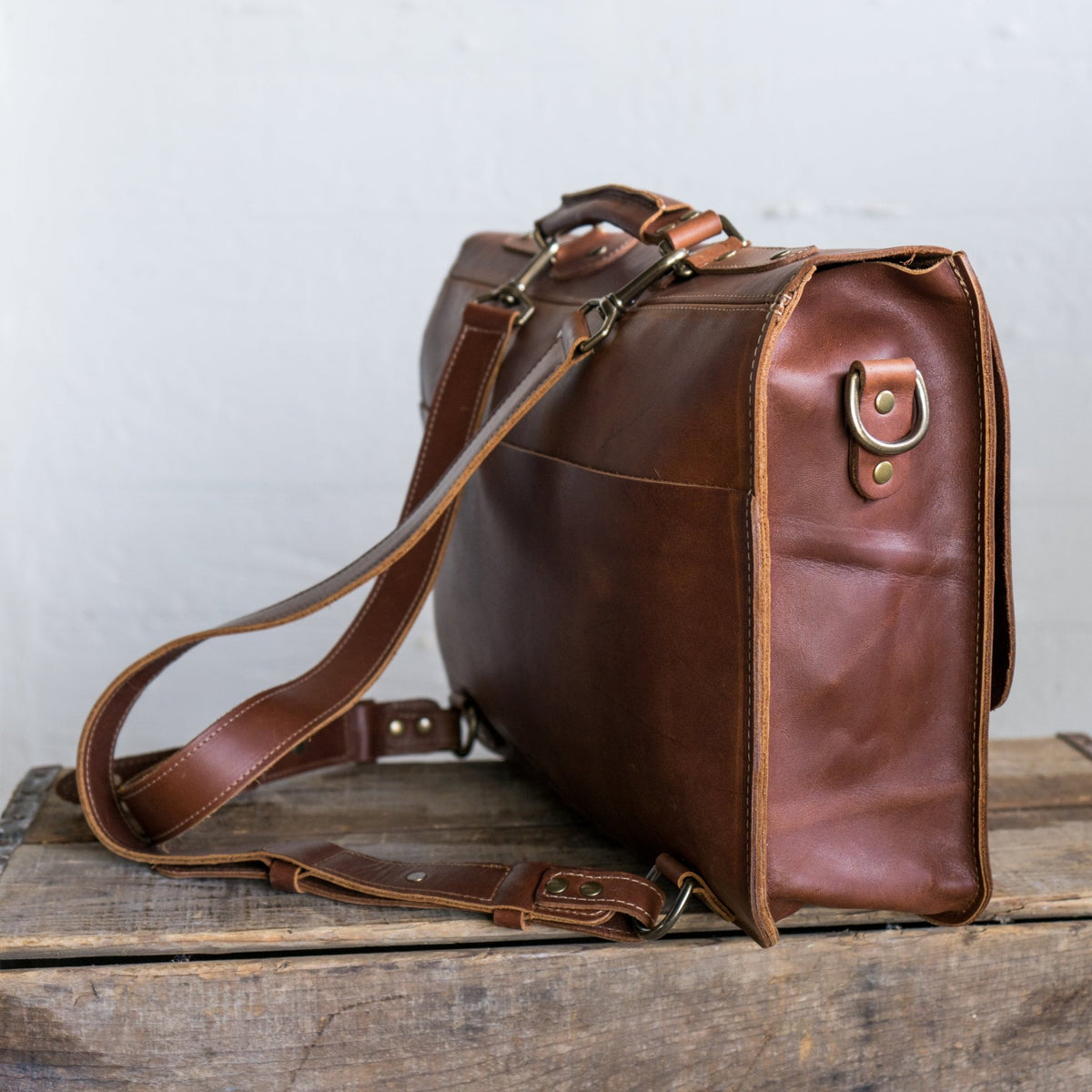 Your Logo + Our Leather - The No. 1860 EXPRESS - Fine Leather Messenger Bag & Briefcase - Custom Logo and Corporate Gifting