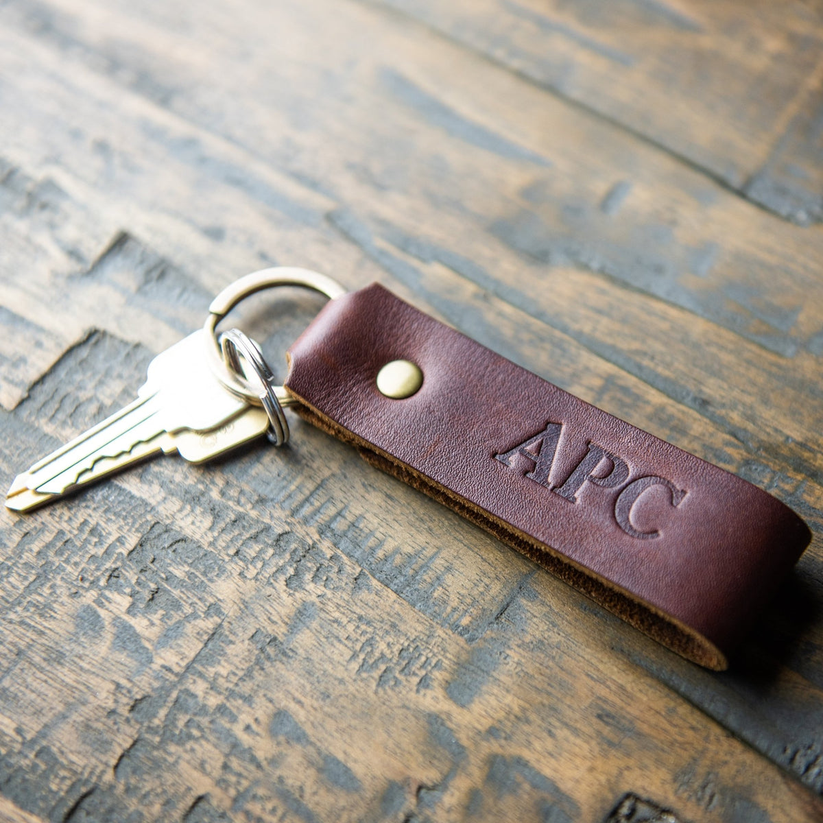 The Tucker Fine Leather Keychain Key ring - Holtz Leather