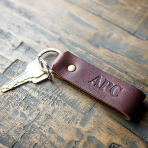 The Tucker Fine Leather Keychain Key ring - Holtz Leather