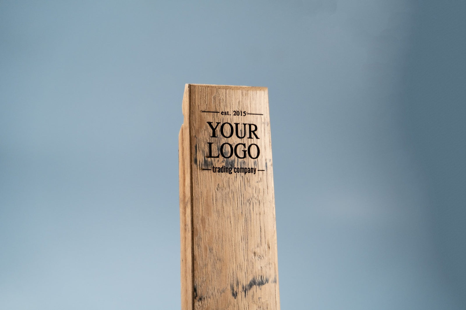 Your Logo + Our Barrels - The Memphis Personalized Tennessee Whiskey Barrel Guitar Holder Hanger - Custom Logo and Corporate Gifting - Holtz Leather