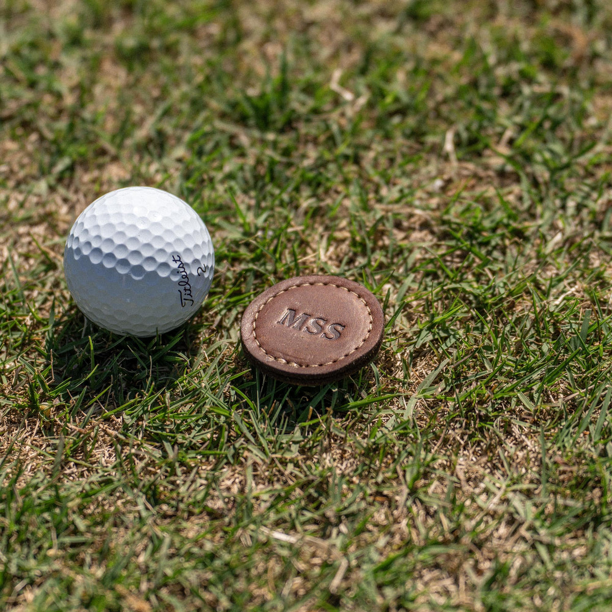 Your Logo + Our Leather - Personalized Fine Leather Golf Ball Markers - Set of 3 - Custom Logo and Corporate Gifting - Holtz Leather