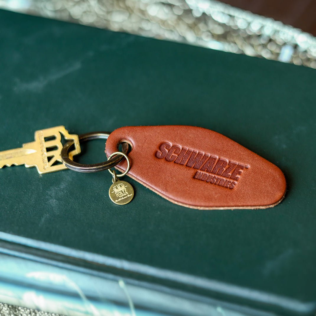 Your Logo + Our Leather - The Bellhop Fine Leather Hotel Key Ring - Custom Logo and Corporate Gifting - Holtz Leather